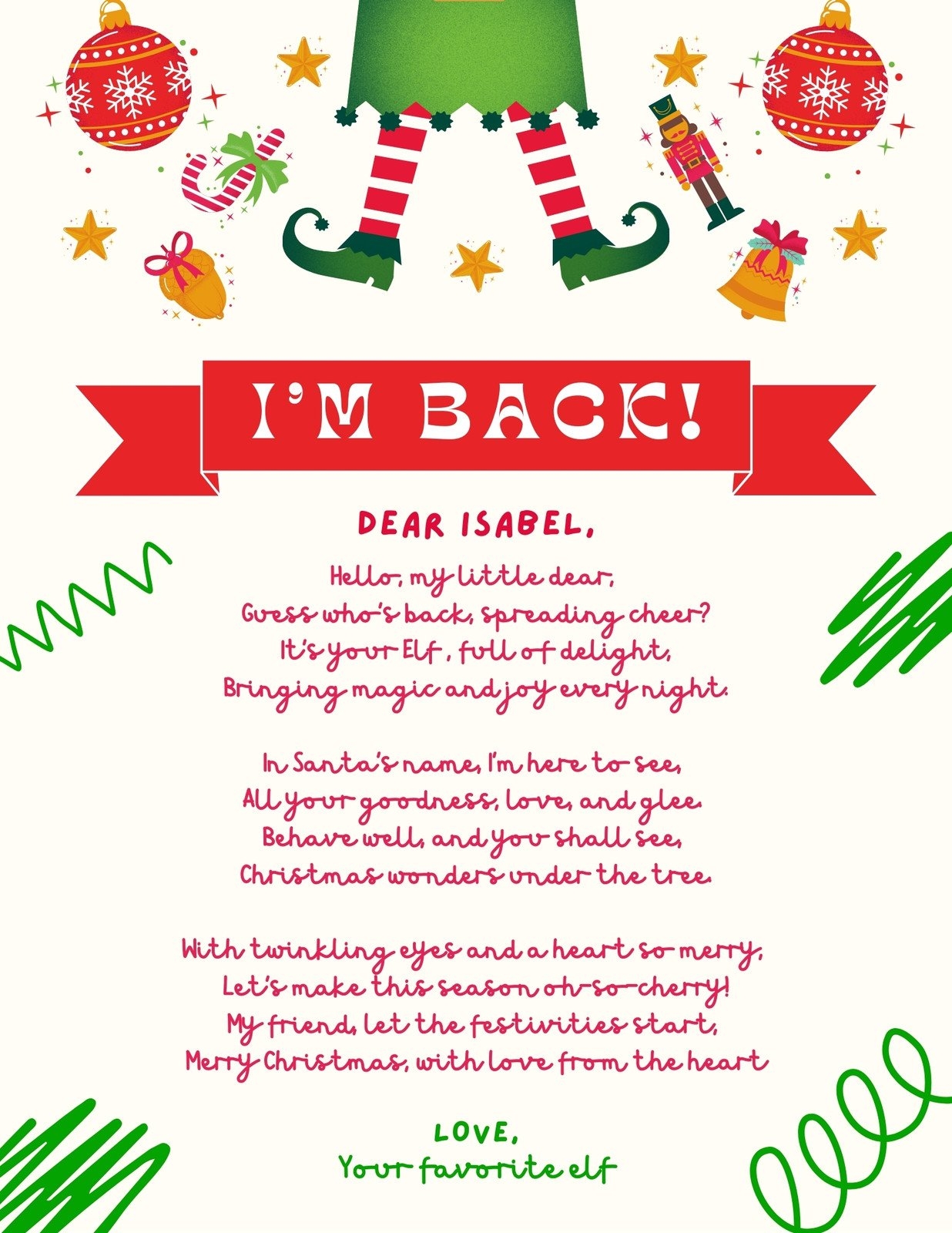 Free And Customizable Elf Templates Free And Customizable Elf Templates
