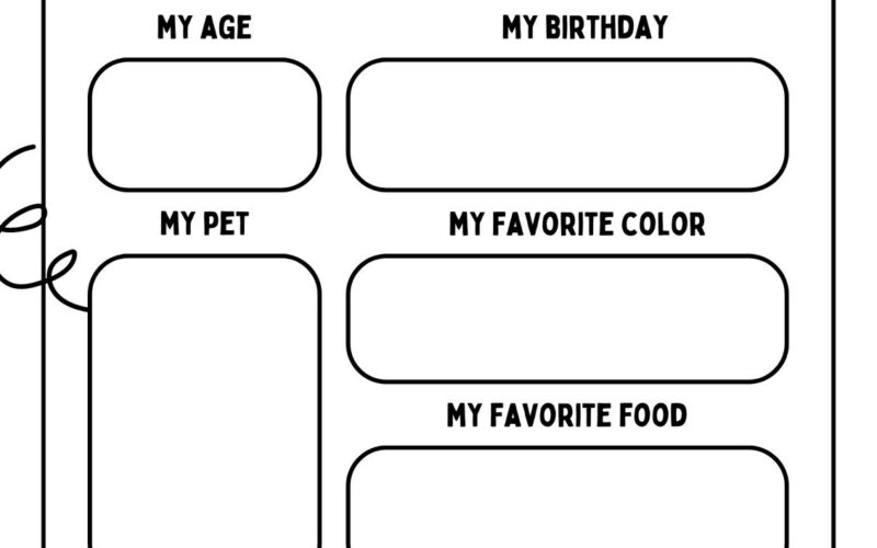 Free And Printable All About Me Worksheet Templates Canva