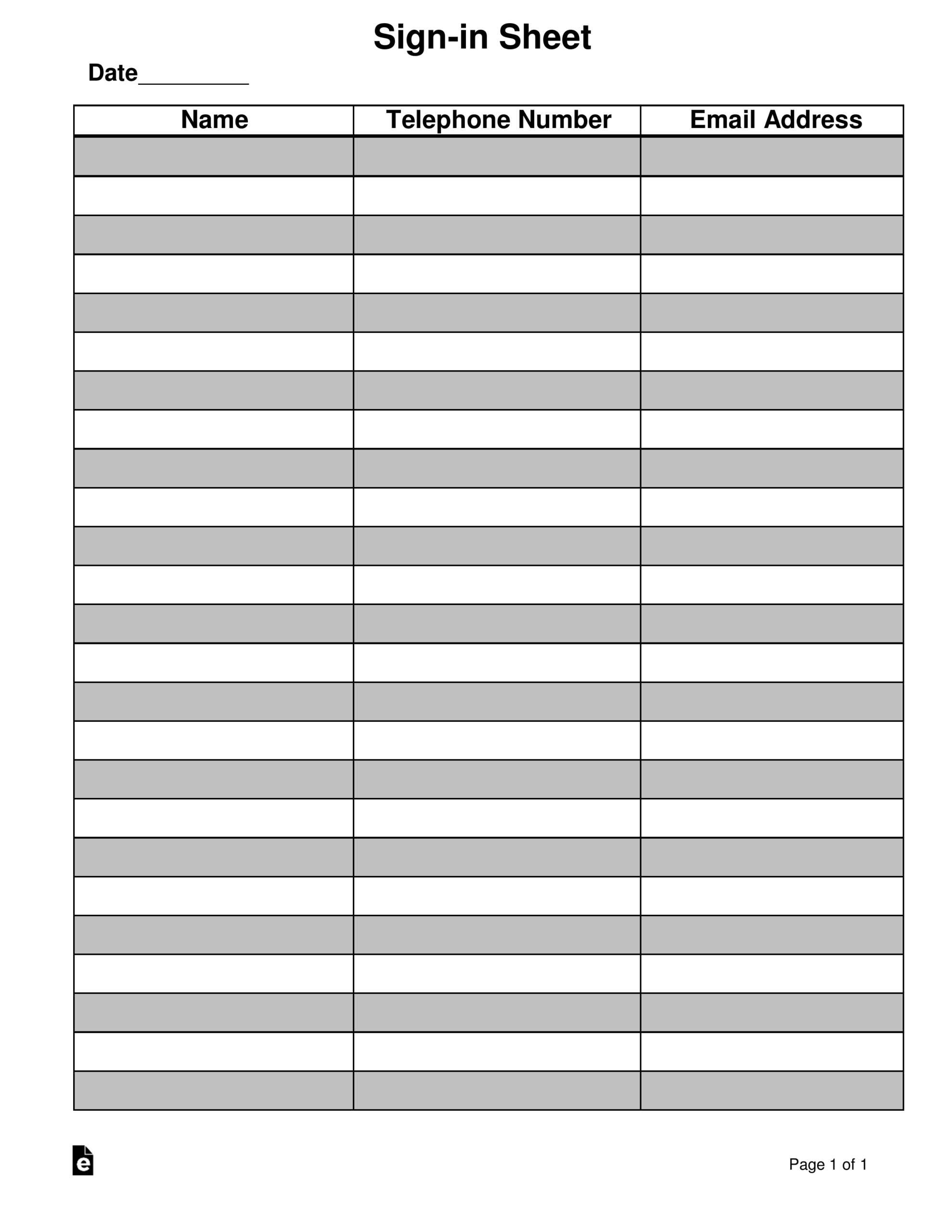 printable sign sheets