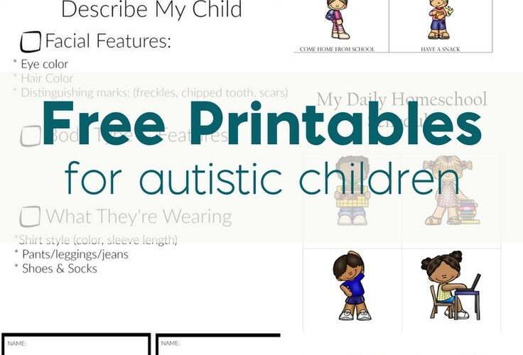 Free Autism Printables Library Visual Schedules Worksheets Social Skills PDFs