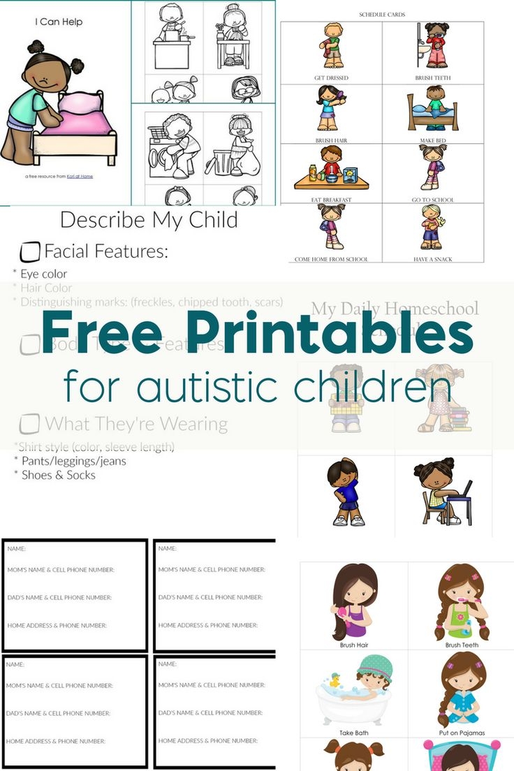 Free Autism Printables Library Visual Schedules Worksheets Social Skills PDFs Free Autism Printables Library Visual Schedules Worksheets Social Skills PDFs