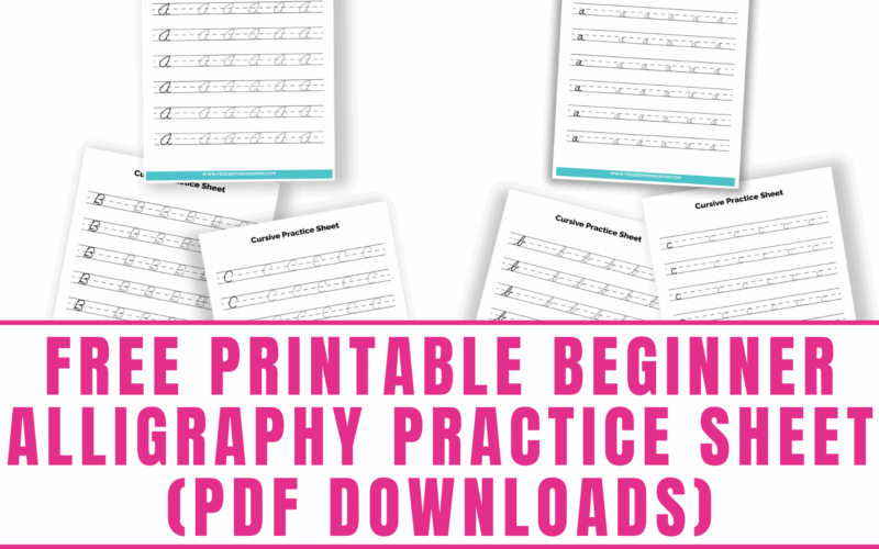 Free Beginner Calligraphy Practice Sheets PDFs Freebie Finding Mom