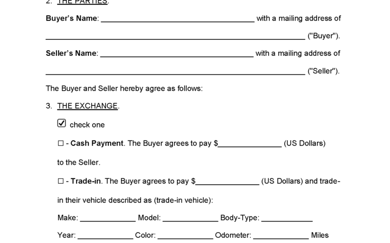 Free Bill Of Sale Forms 24 PDF Word EForms