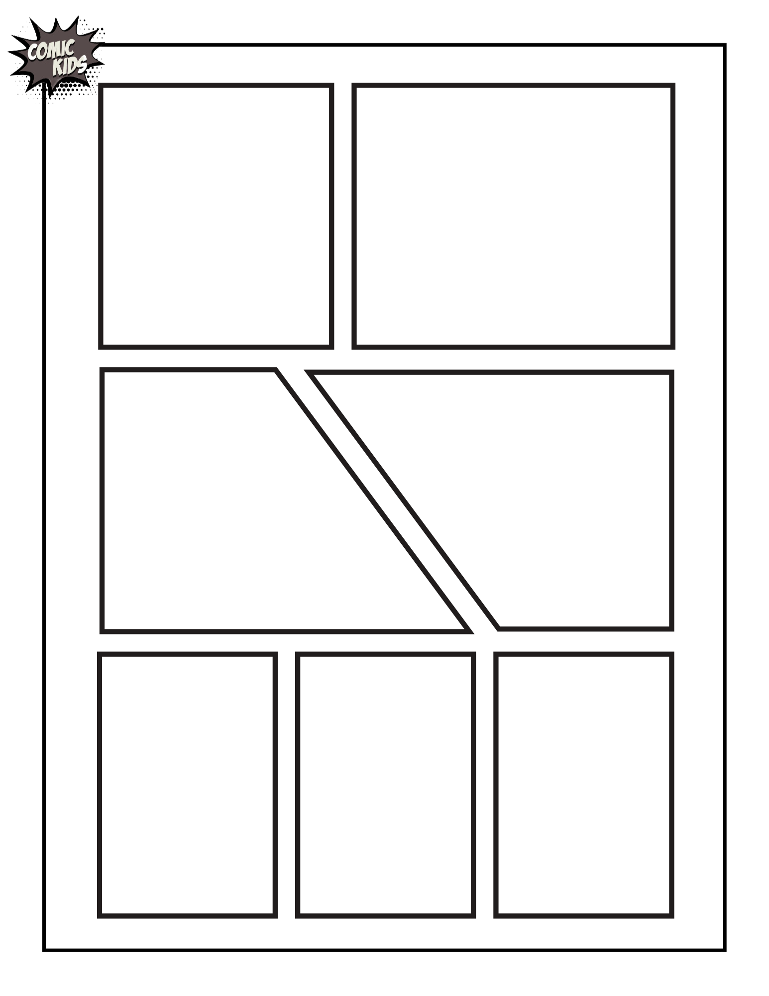 free printable comic book templates