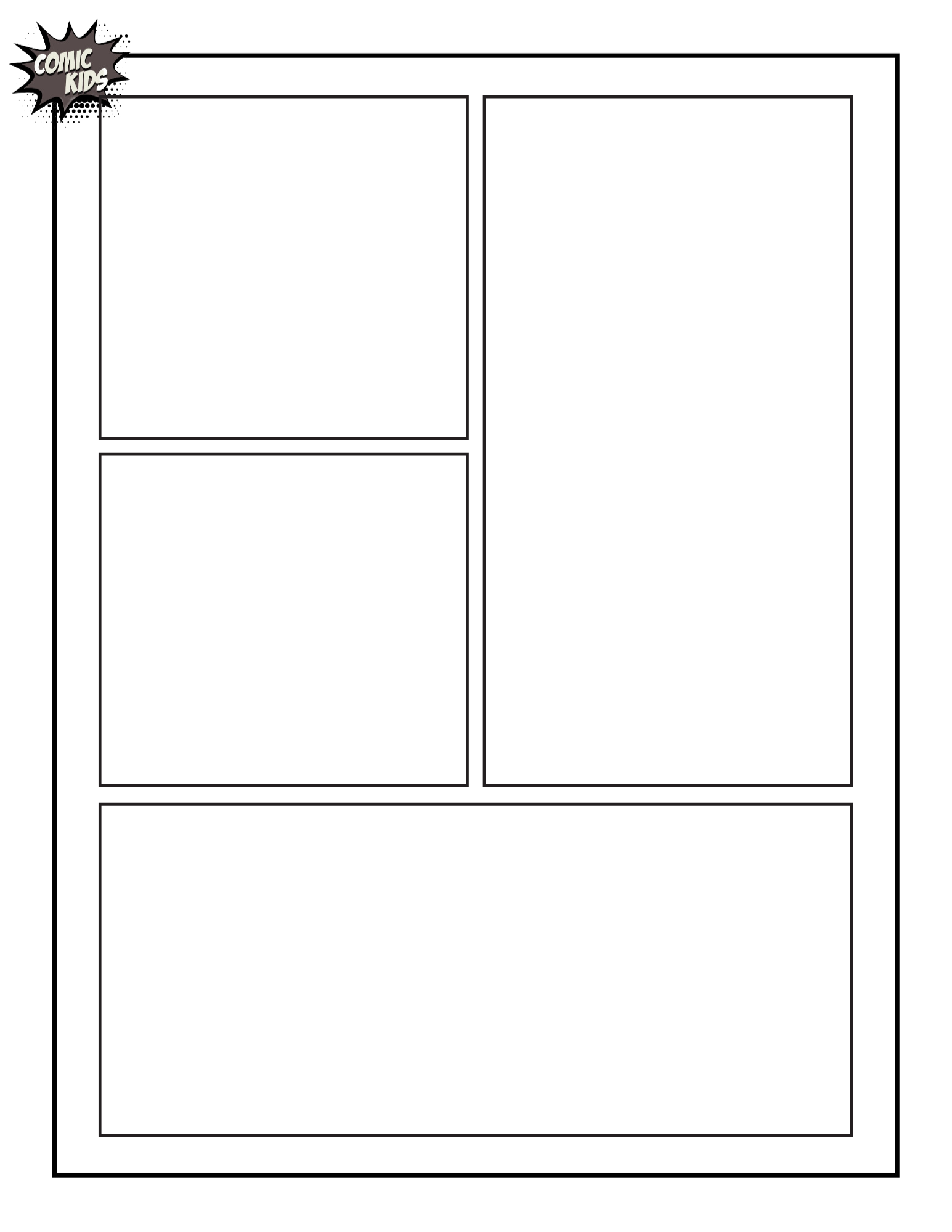 comic book template printable