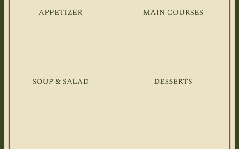 Free Blank Menu Template To Edit Online