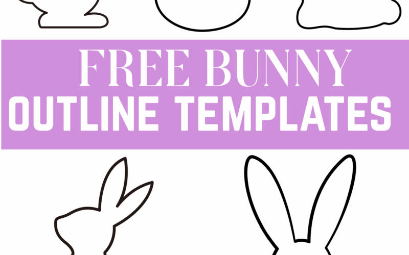 Free Bunny Outlines Printable Templates Crafty Morning