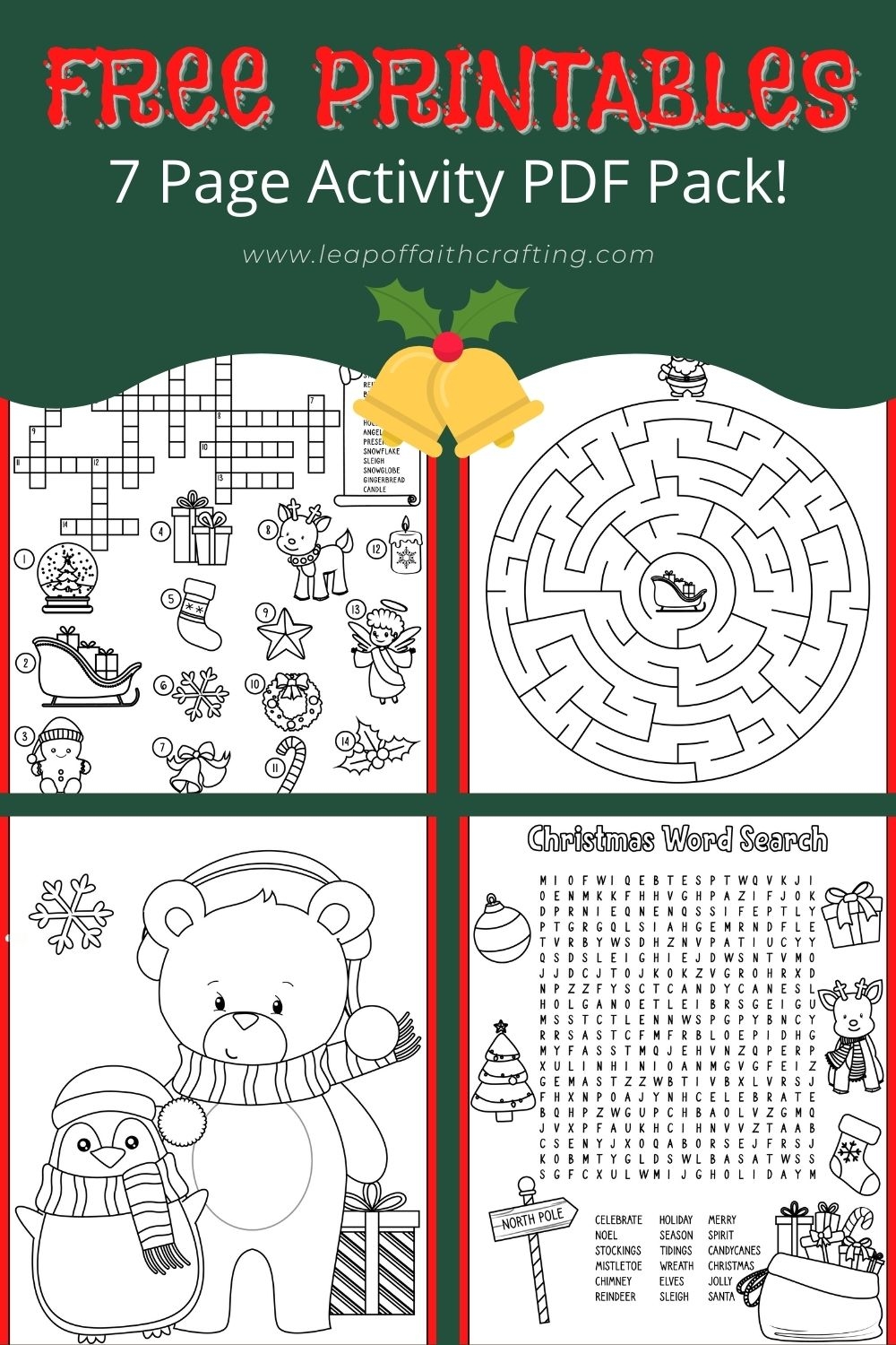 FREE Christmas Worksheets Coloring Sheets Word Search More Leap Of Faith Crafting