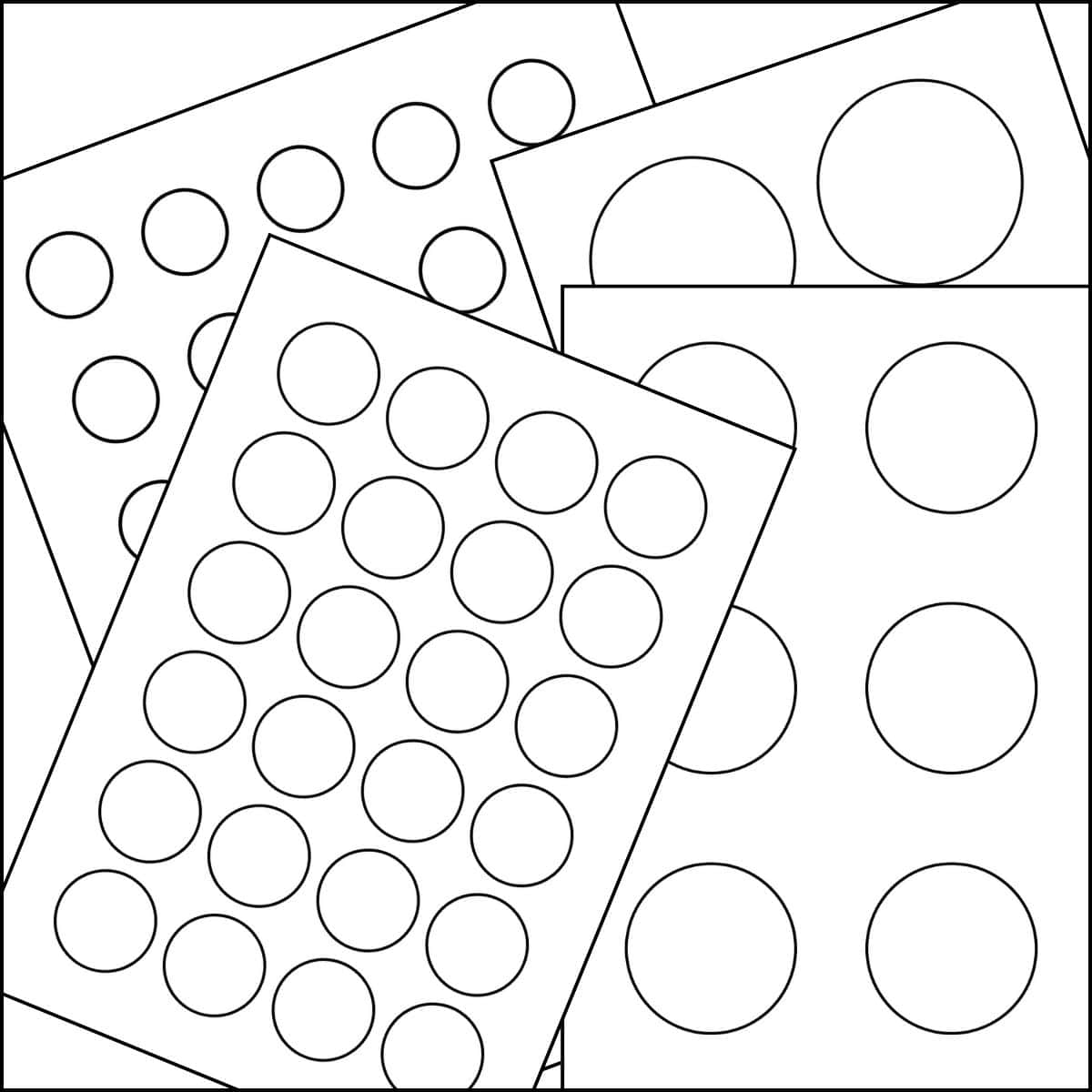 Free Circle Template Printable 12 Different Sizes The Pink Craft Box