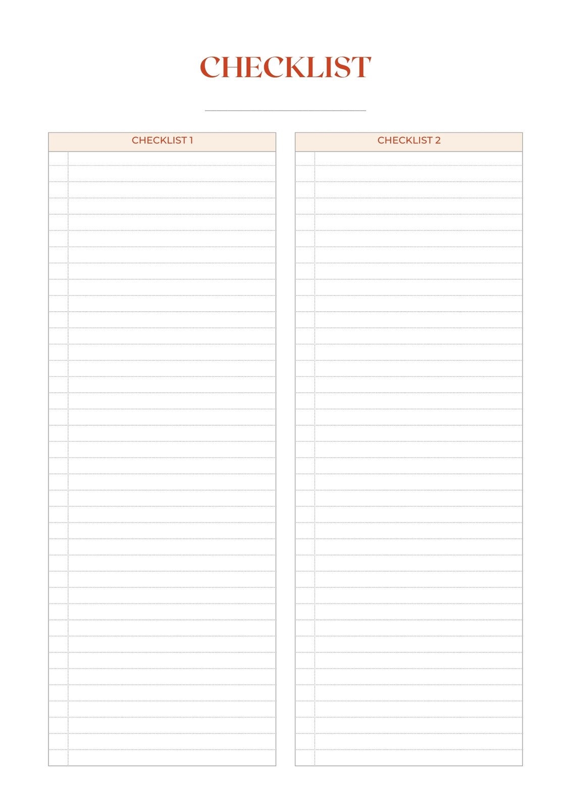 Free Custom Downloadable Checklist Templates Canva