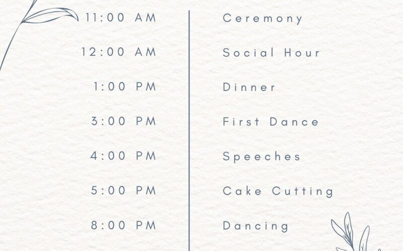 Free Custom Printable Wedding Program Templates Canva