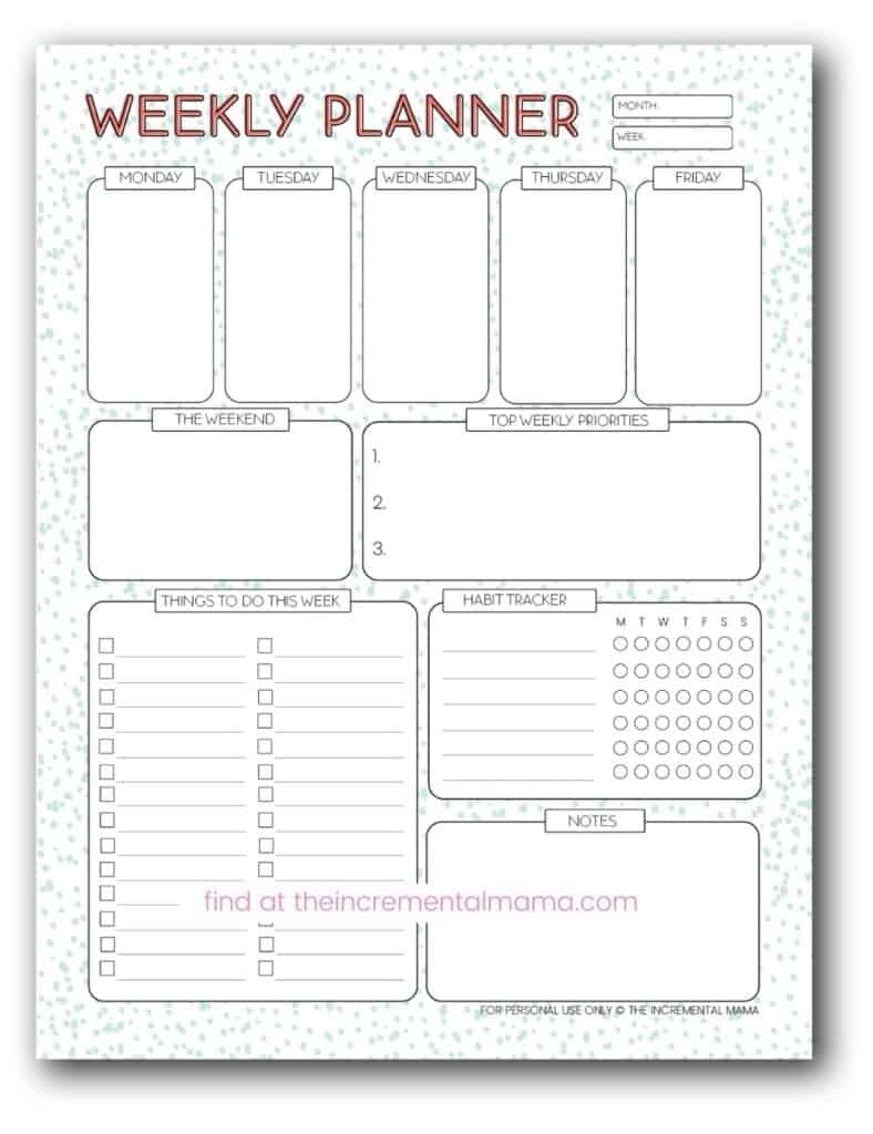 printable planner templates