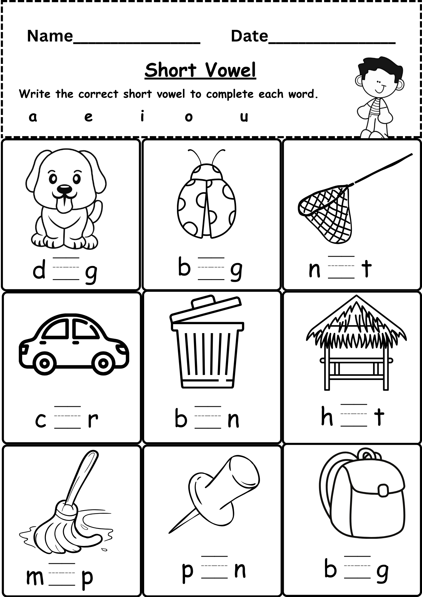 free kindergarten printable worksheets