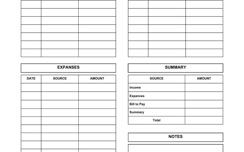 Free Download Printable Monthly Budget Planner PDF Templates