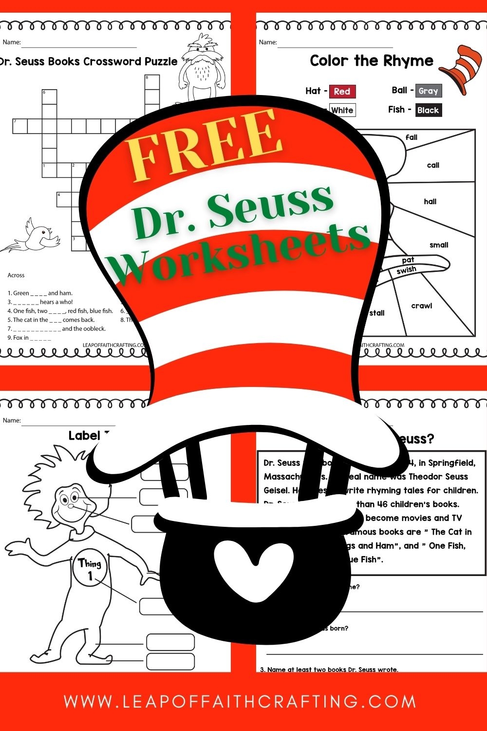 preschool free printable preschool dr seuss worksheets
