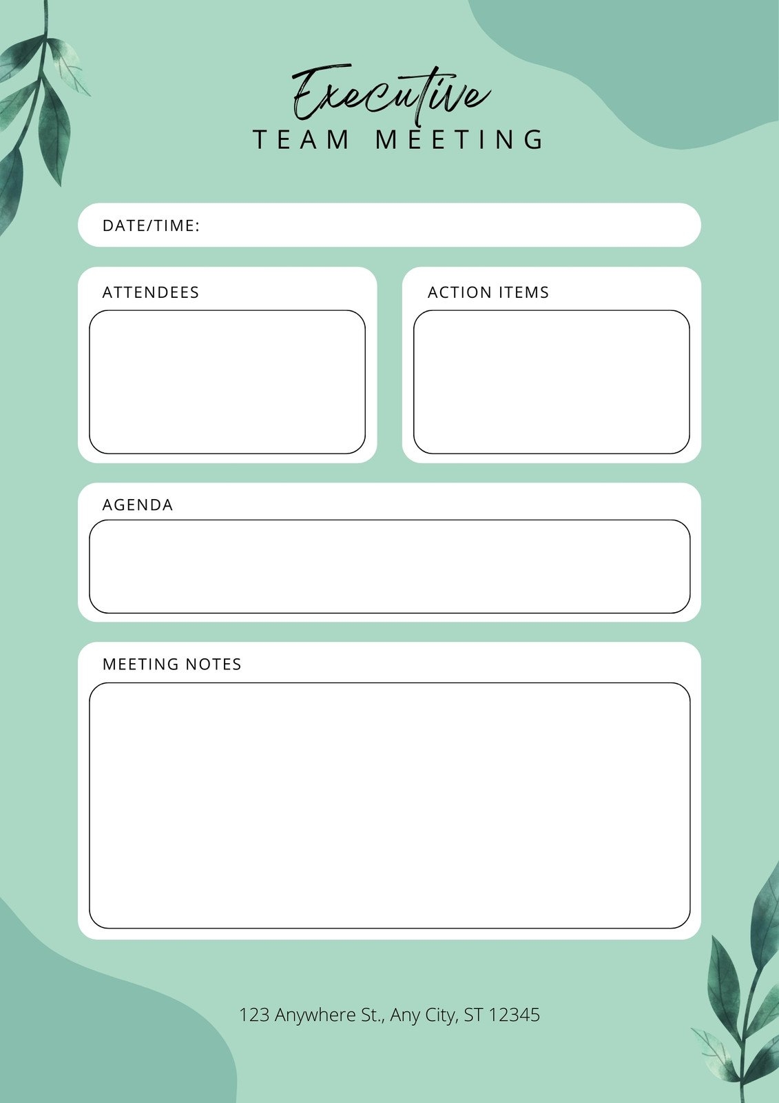 Free Editable Printable Meeting Minutes Templates Canva