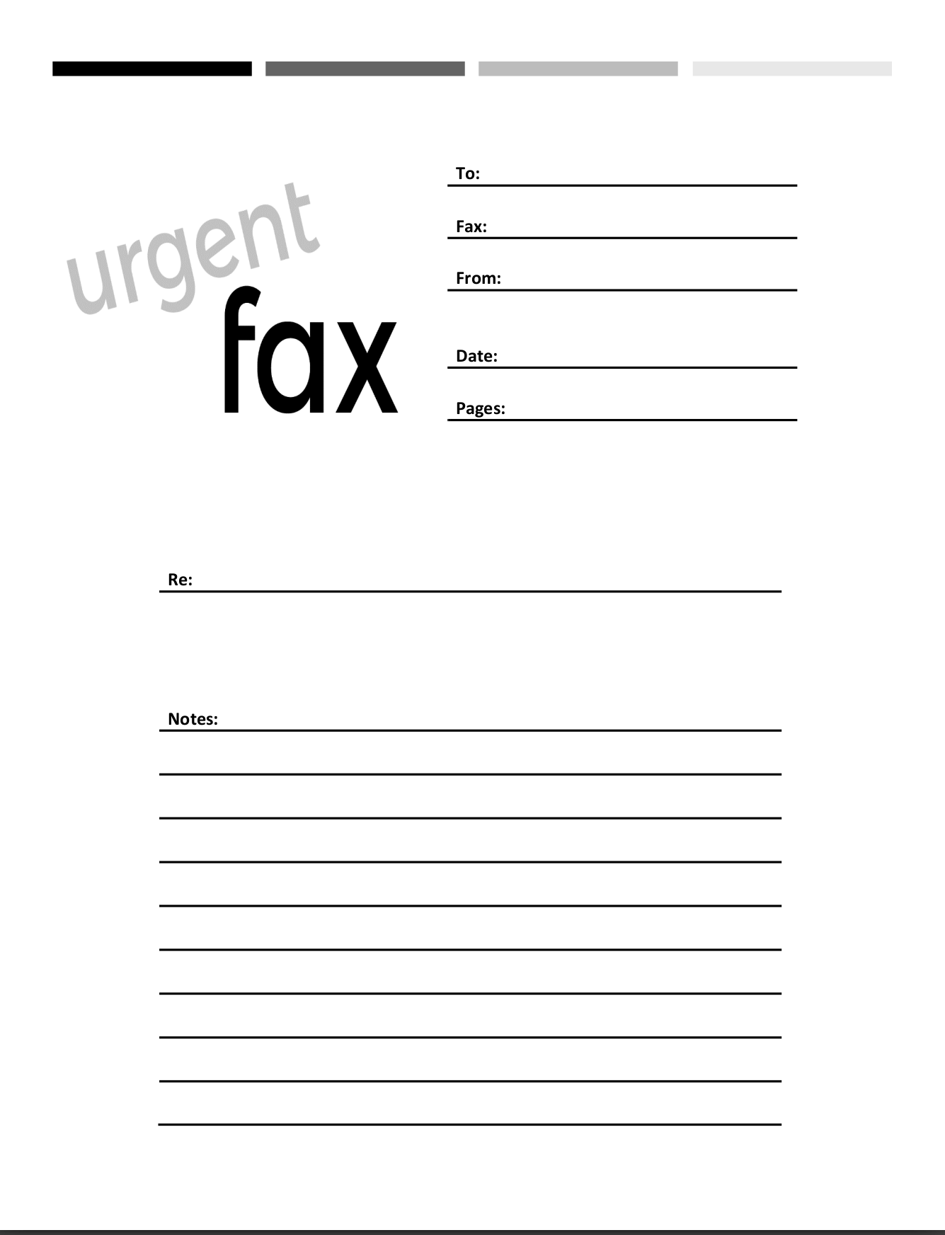fax cover sheet free printable