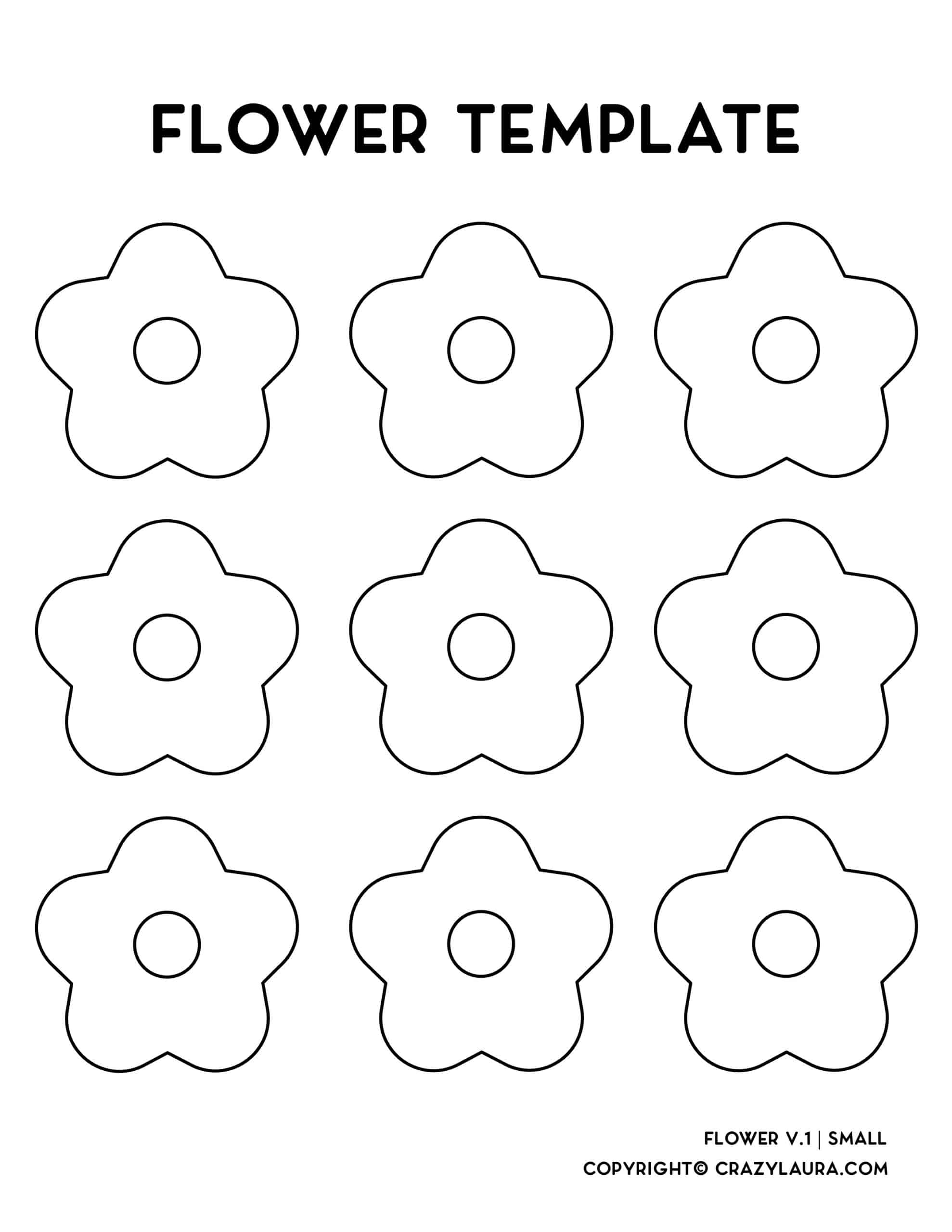 free flower printable template