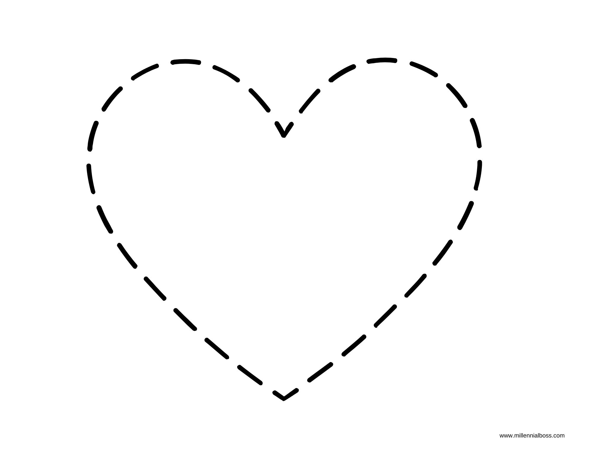 heart template printable free