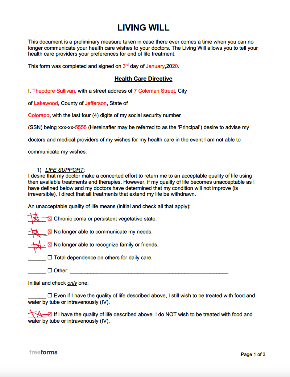 free printable living will template free printable living will template