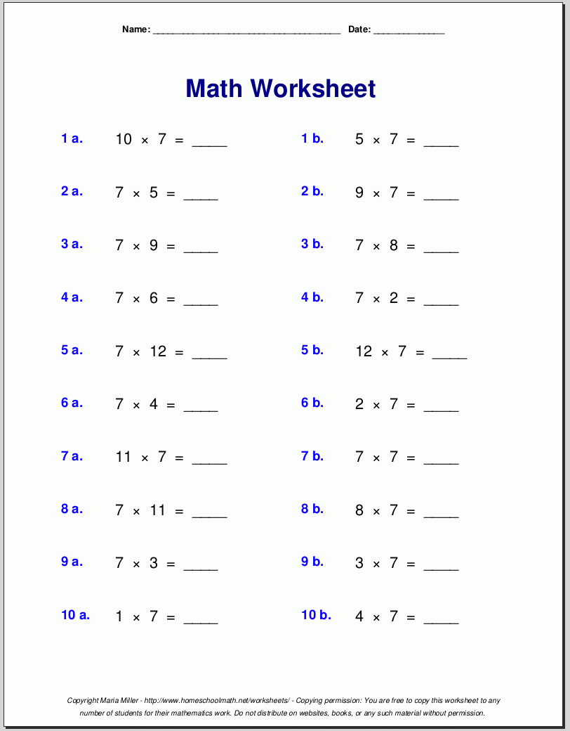worksheets printable free