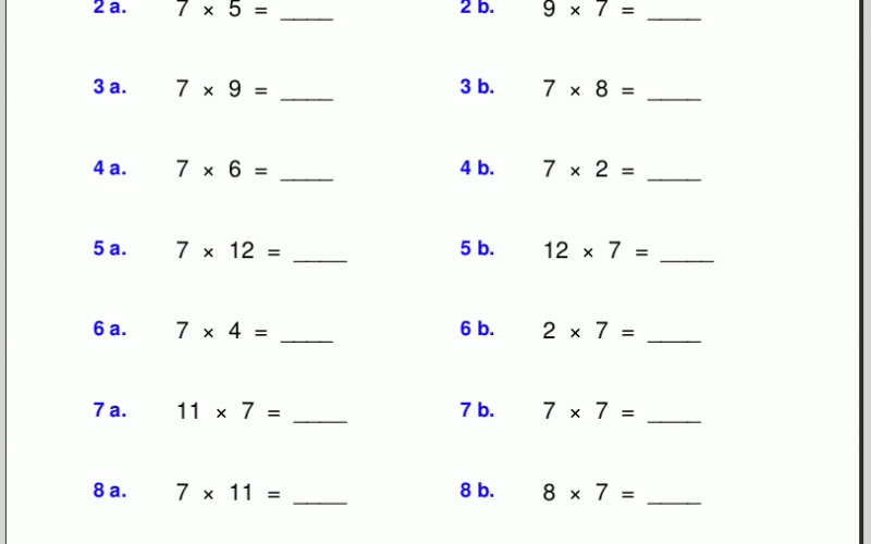 Free Math Worksheets