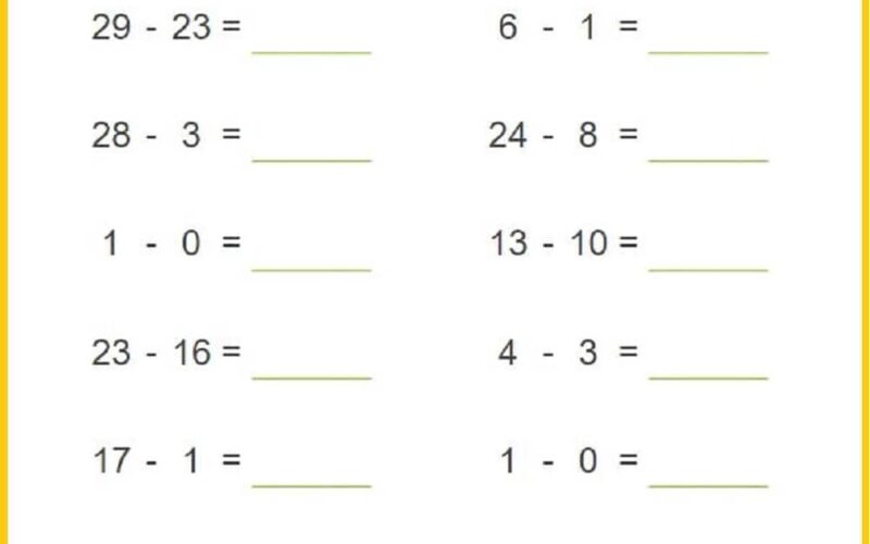 Free Math Worksheets For Kids