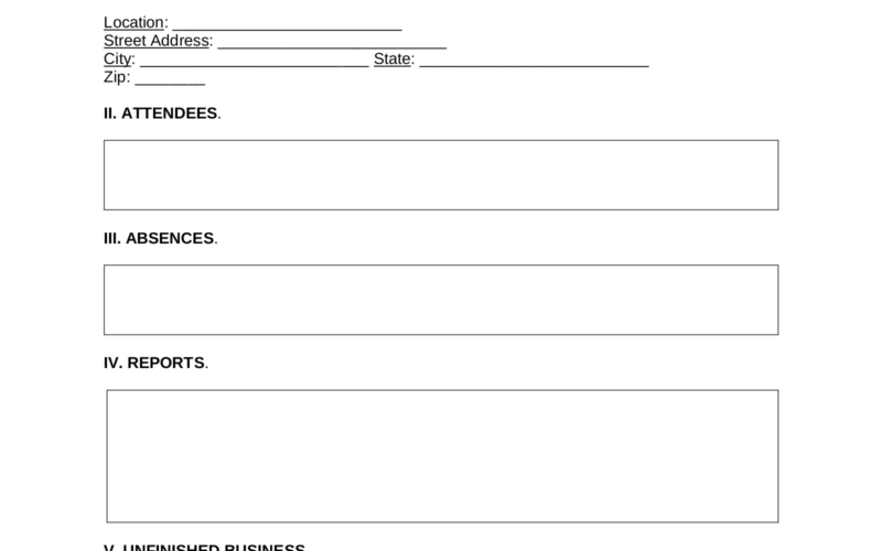 Free Meeting Minutes Templates 20 PDF Word EForms