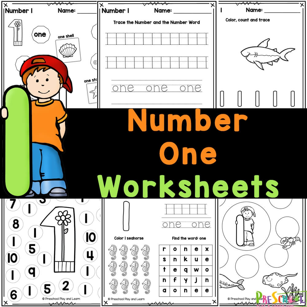 FREE Number 1 Worksheets For Preschool Tracing Counting Exercises FREE Number 1 Worksheets For Preschool Tracing Counting Exercises