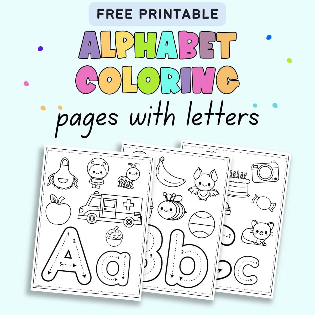 Free Printable Alphabet Coloring Pages A Z The Artisan Life