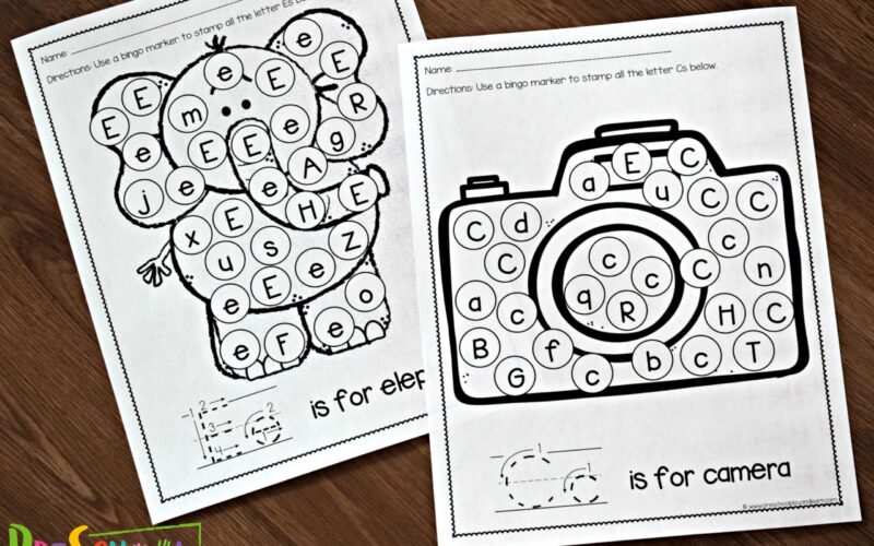 FREE Printable Alphabet Letter Recognition Worksheets Pdf A To Z