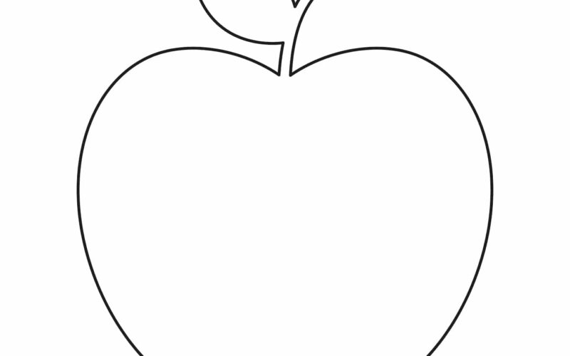 Free Printable Apple Outline For Crafts Fireflies And Mud Pies