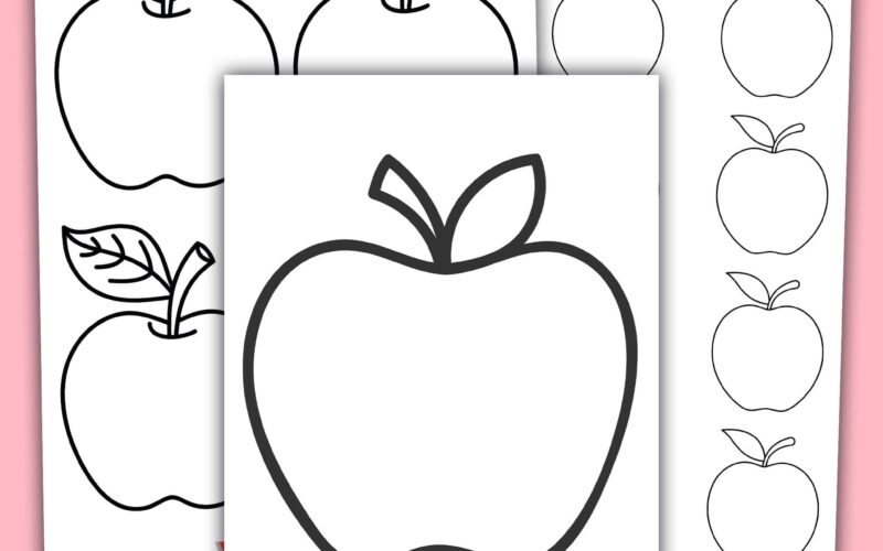 Free Printable Apple Template And Coloring Pages For Kids