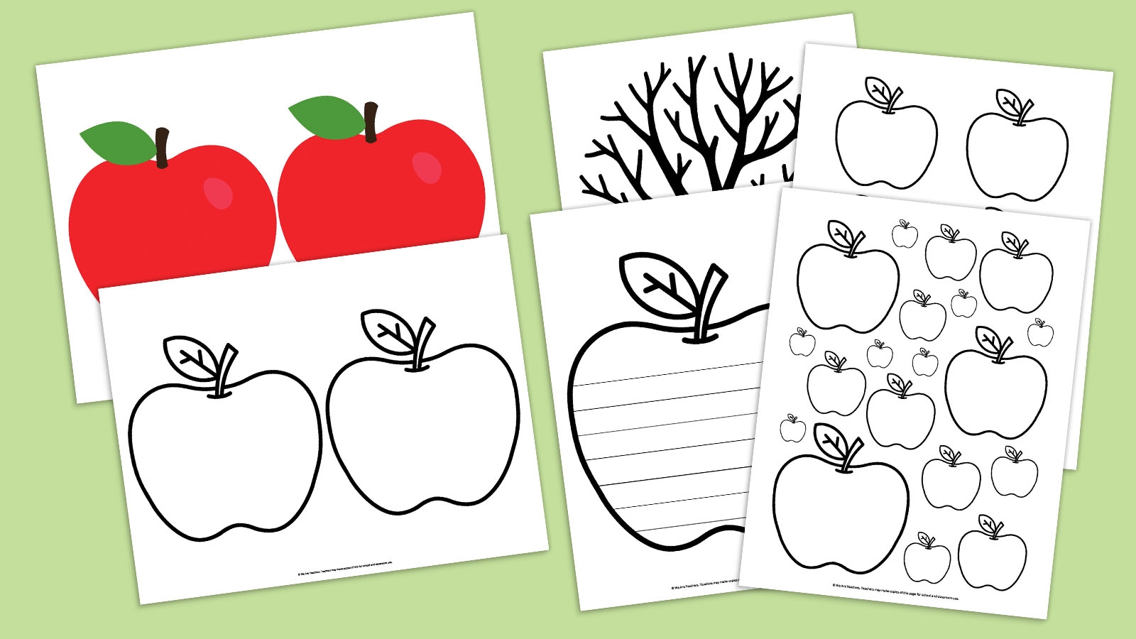 printable apple template