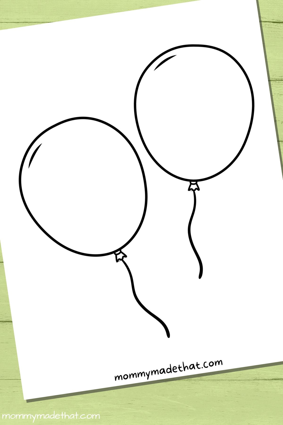 balloon template printable