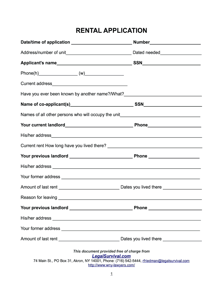 free printable rental agreement template