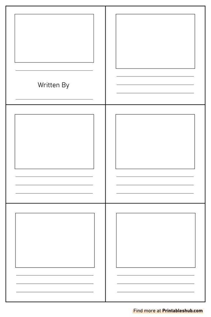 Free Printable Blank Mini Book Template PDF Free Printable Blank Mini Book Template PDF