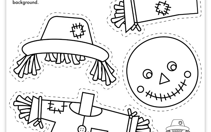 Free Printable Build A Scarecrow Craft For Kids Pjs And Paint