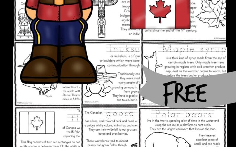 FREE Printable Canada For Kids Reader To Color Read And Learn