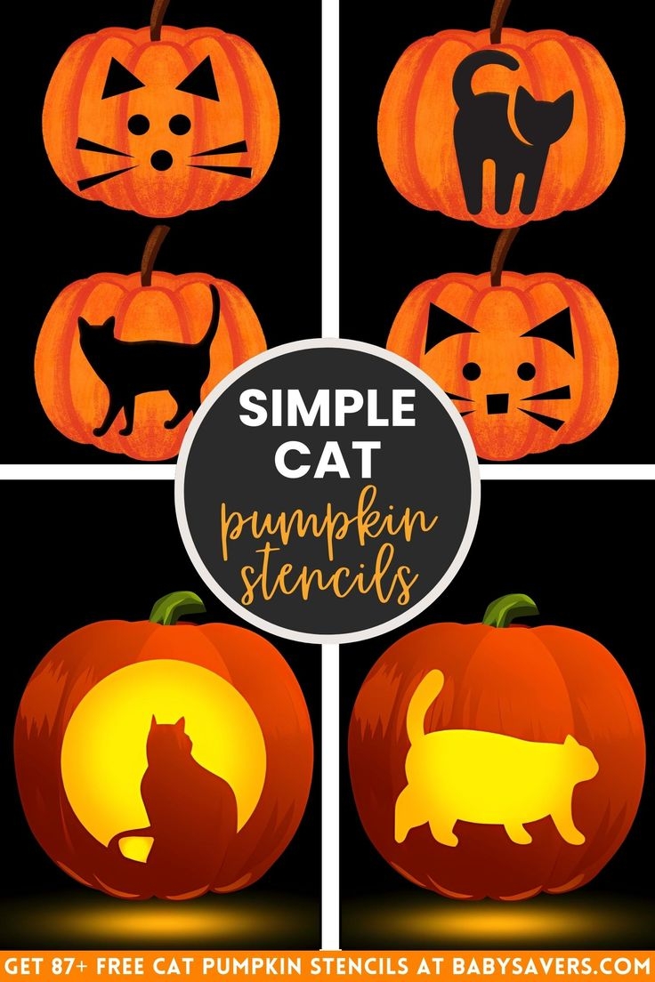 Free Printable Cat Pumpkin Carving Stencils Get Into The Halloween Spirit With Our Extensive Collection 