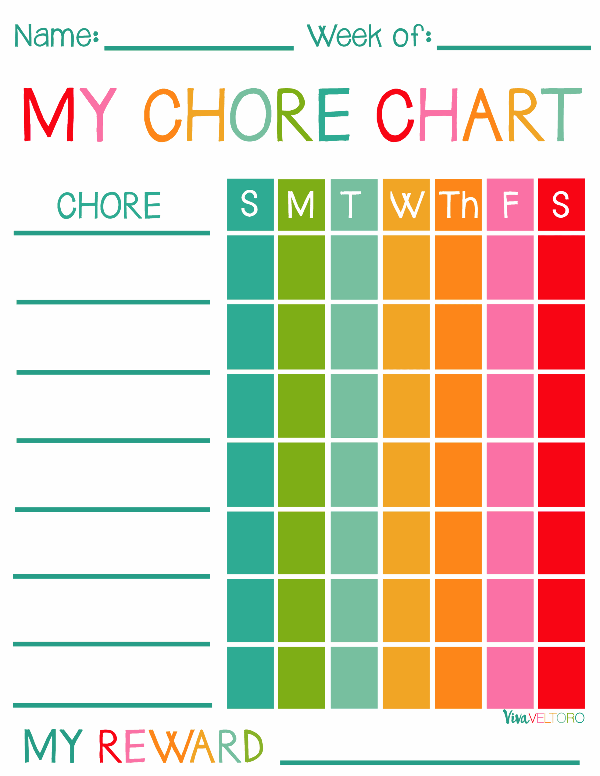 Free Printable Chore Charts For Kids Viva Veltoro Free Printable Chore Charts For Kids Viva Veltoro