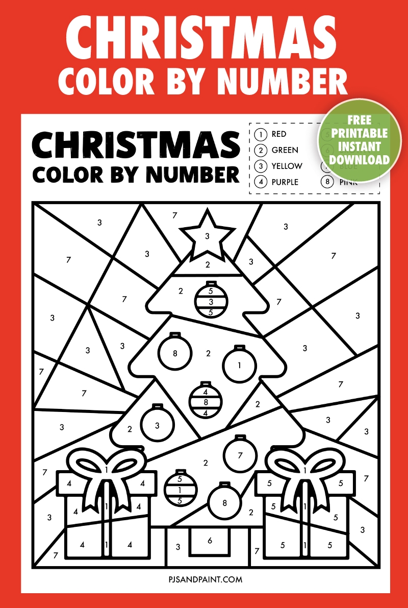 Free Printable Christmas Color By Number Worksheet Pjs And Paint Free Printable Christmas Color By Number Worksheet Pjs And Paint