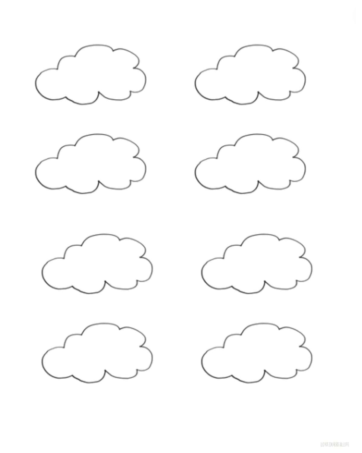 Free Printable Cloud Stencil Template Love Our Real Life Free Printable Cloud Stencil Template Love Our Real Life
