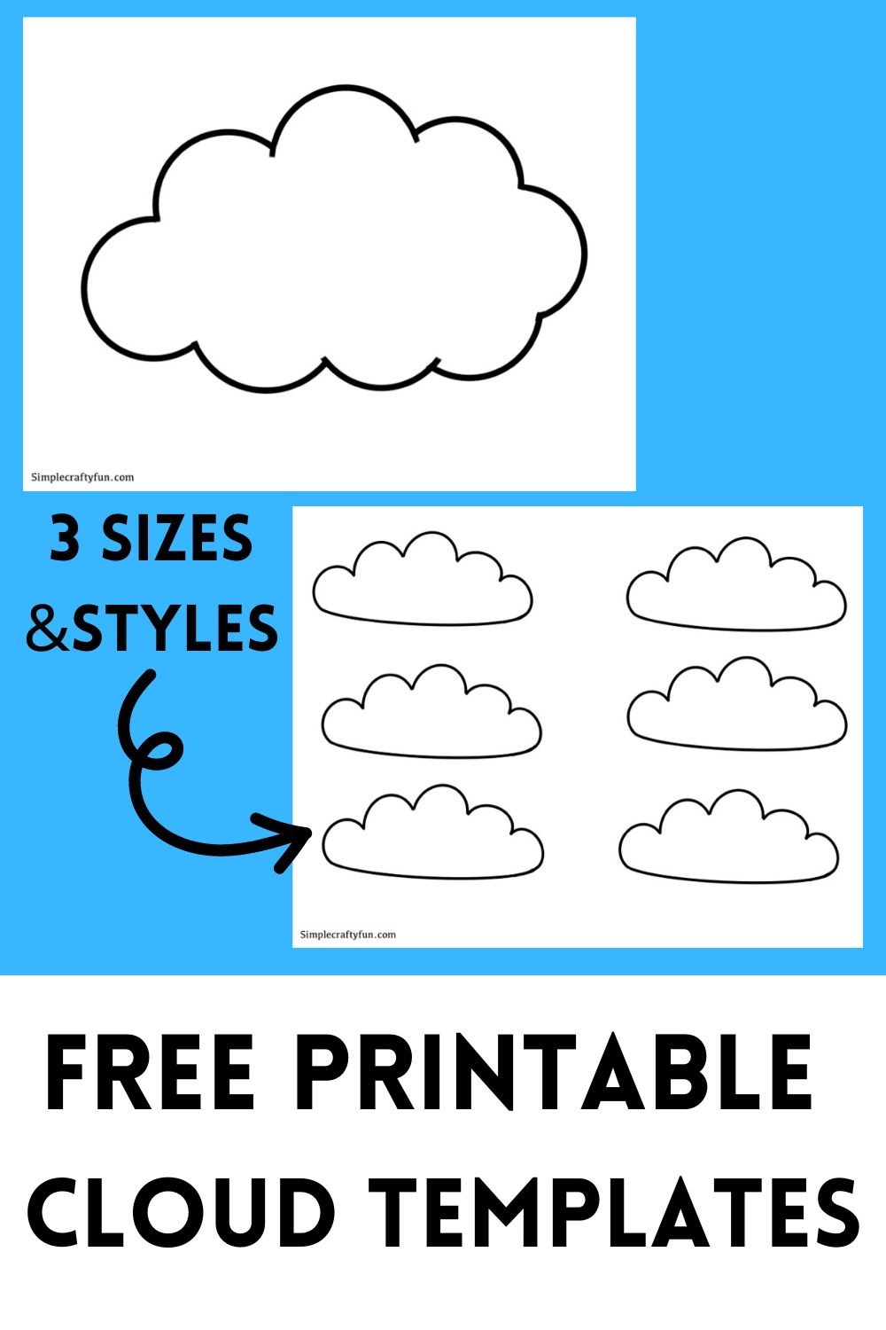 Free Printable Cloud Template Shapes Free Printable Cloud Template Shapes