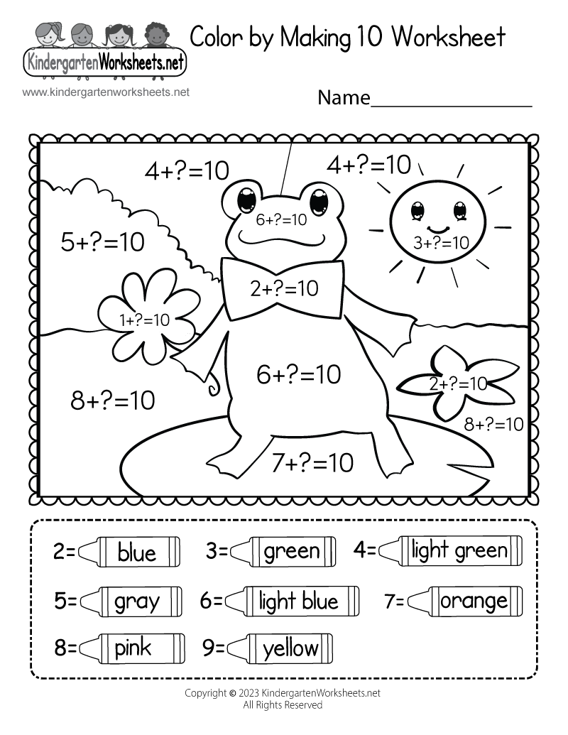 Free Printable Color By Making 10 Worksheet Free Printable Color By Making 10 Worksheet