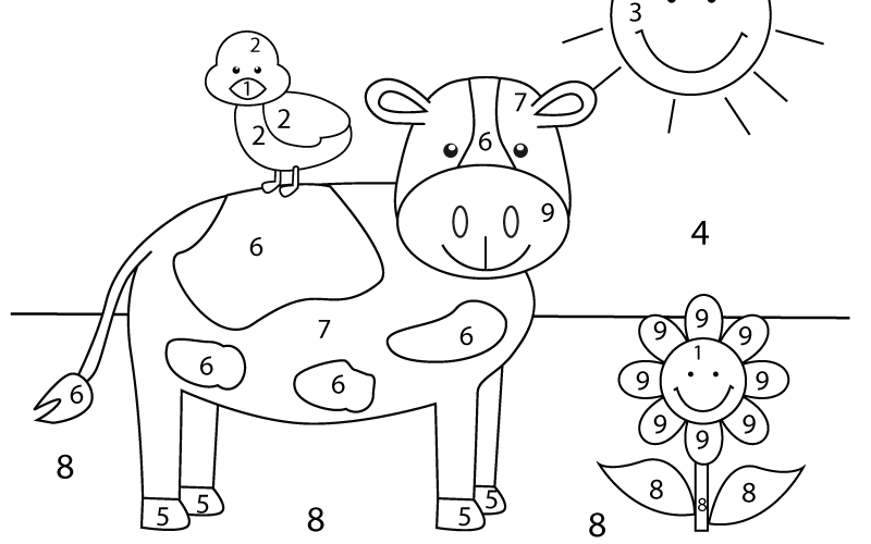 Free Printable Color By Number Worksheet