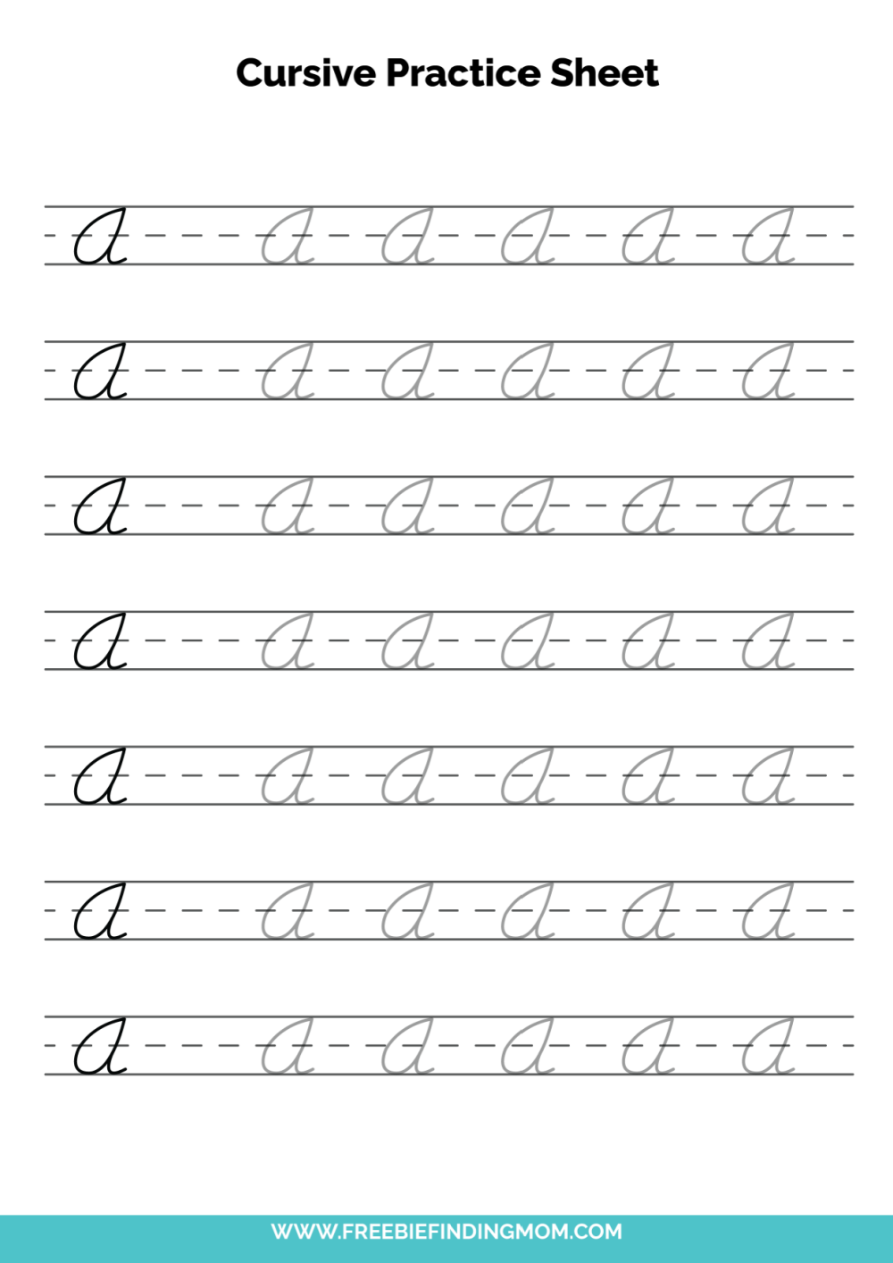 cursive alphabet worksheets printable