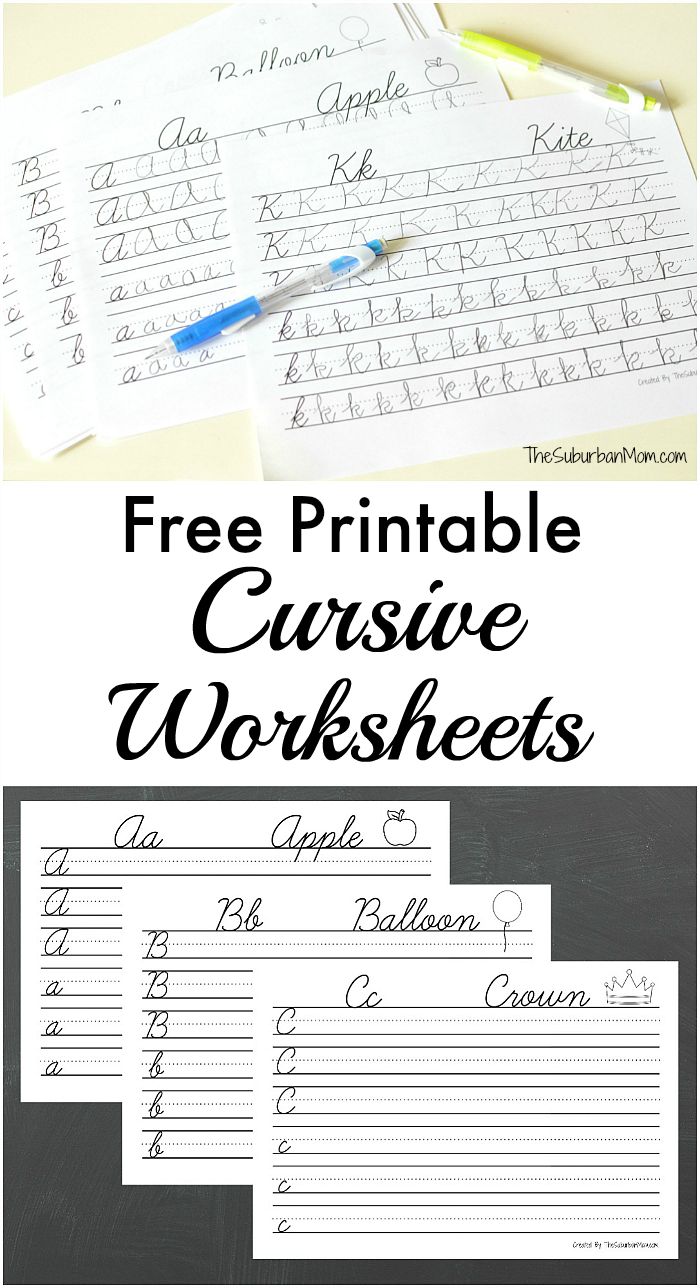 free cursive worksheets printable