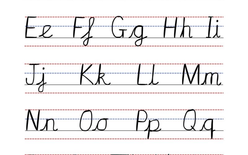 Free Printable Cursive Writing Worksheet Templates Canva