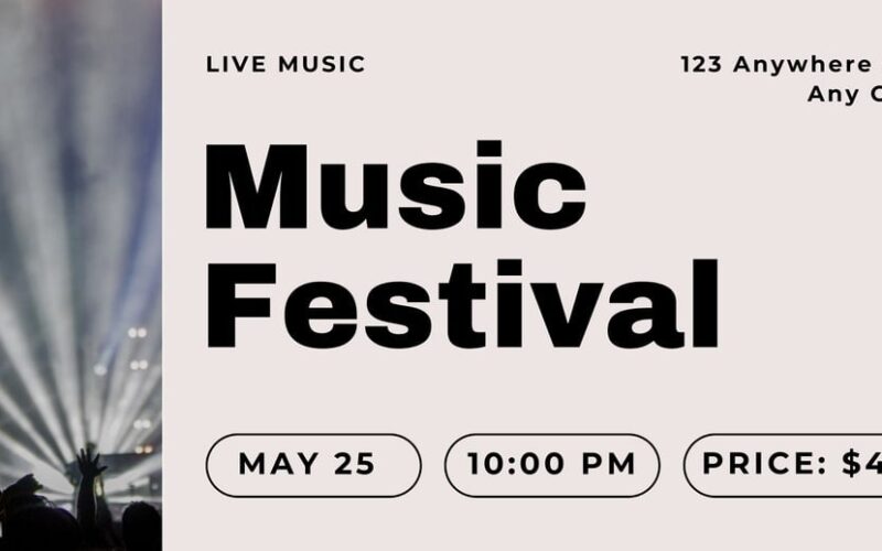 Free Printable Customizable Concert Ticket Templates Canva